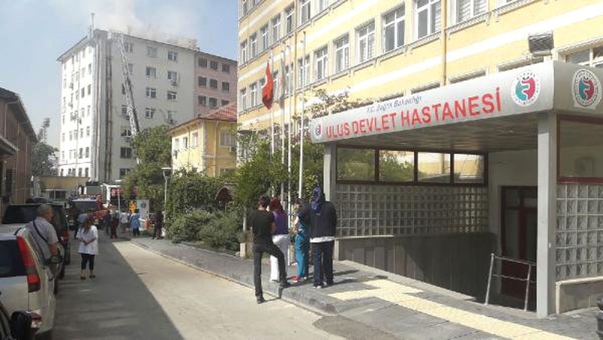 Başkentte, Hastane Yanında Yangın Paniği