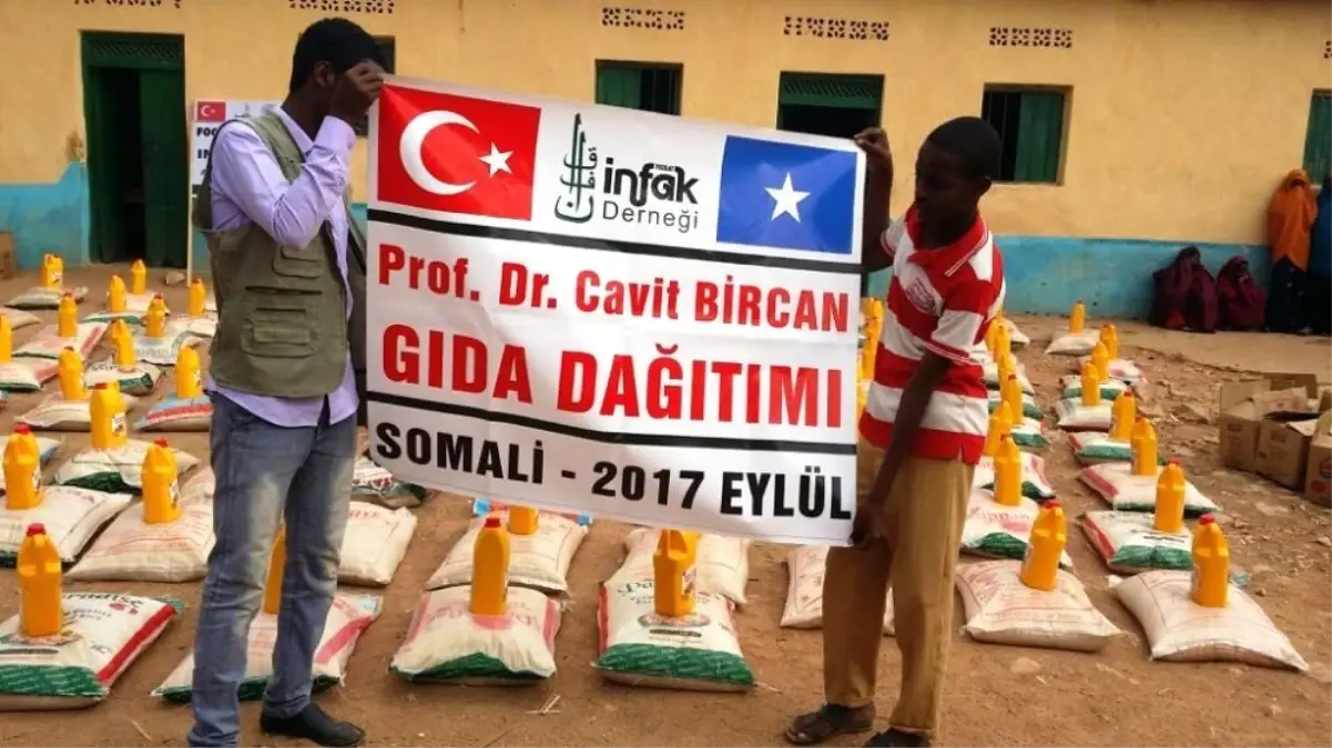 Rektör Bircan, Açtırdığı Su Kuyularının Ardından Afrika\'da 100 Aileye Gıda Yardımı Yaptı