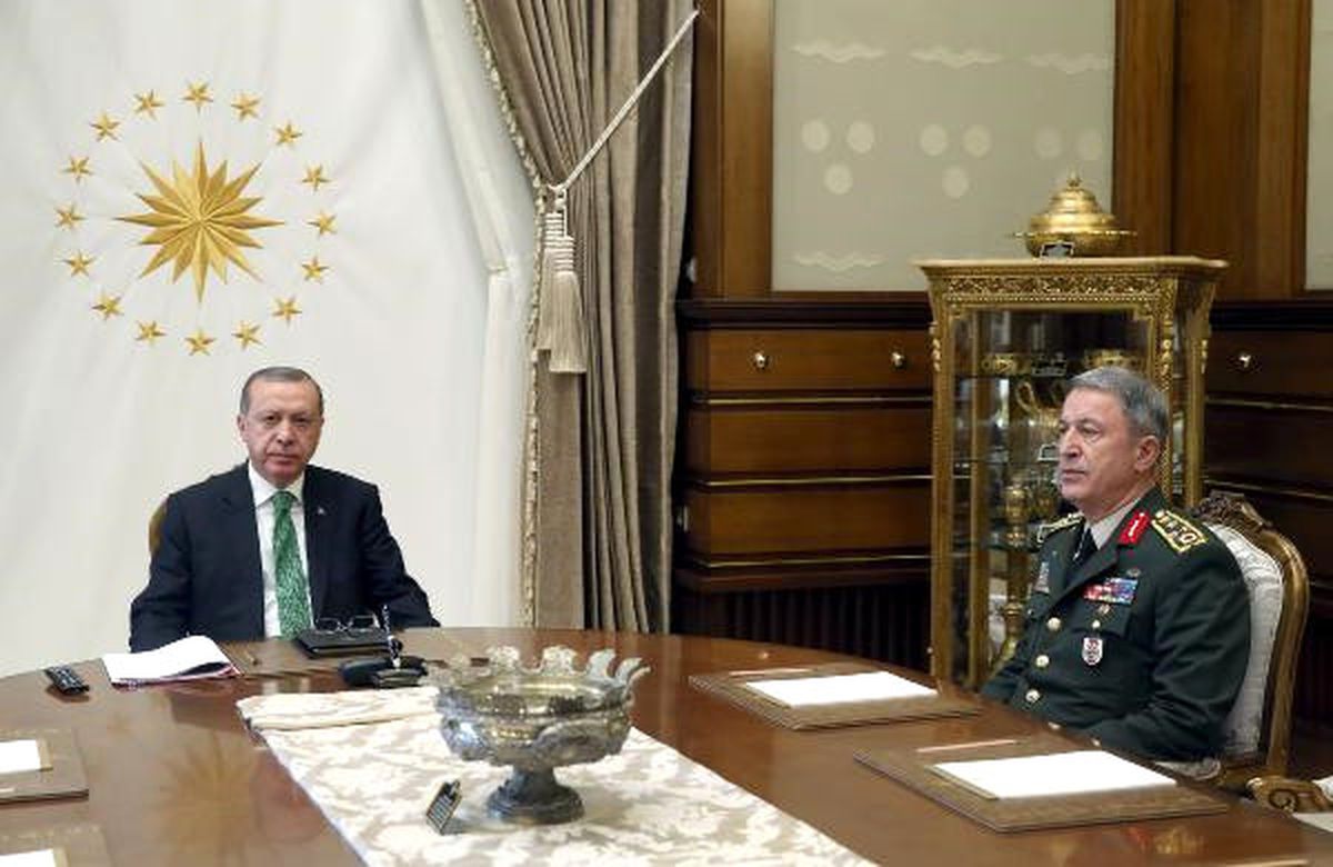Cumhurbaşkanı Erdoğan, Genelkurmay Başkanı Akar\'ı Kabul Etti