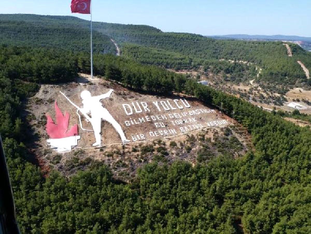 Çanakkale\'de Şehitlikte Orman Yangını (3)