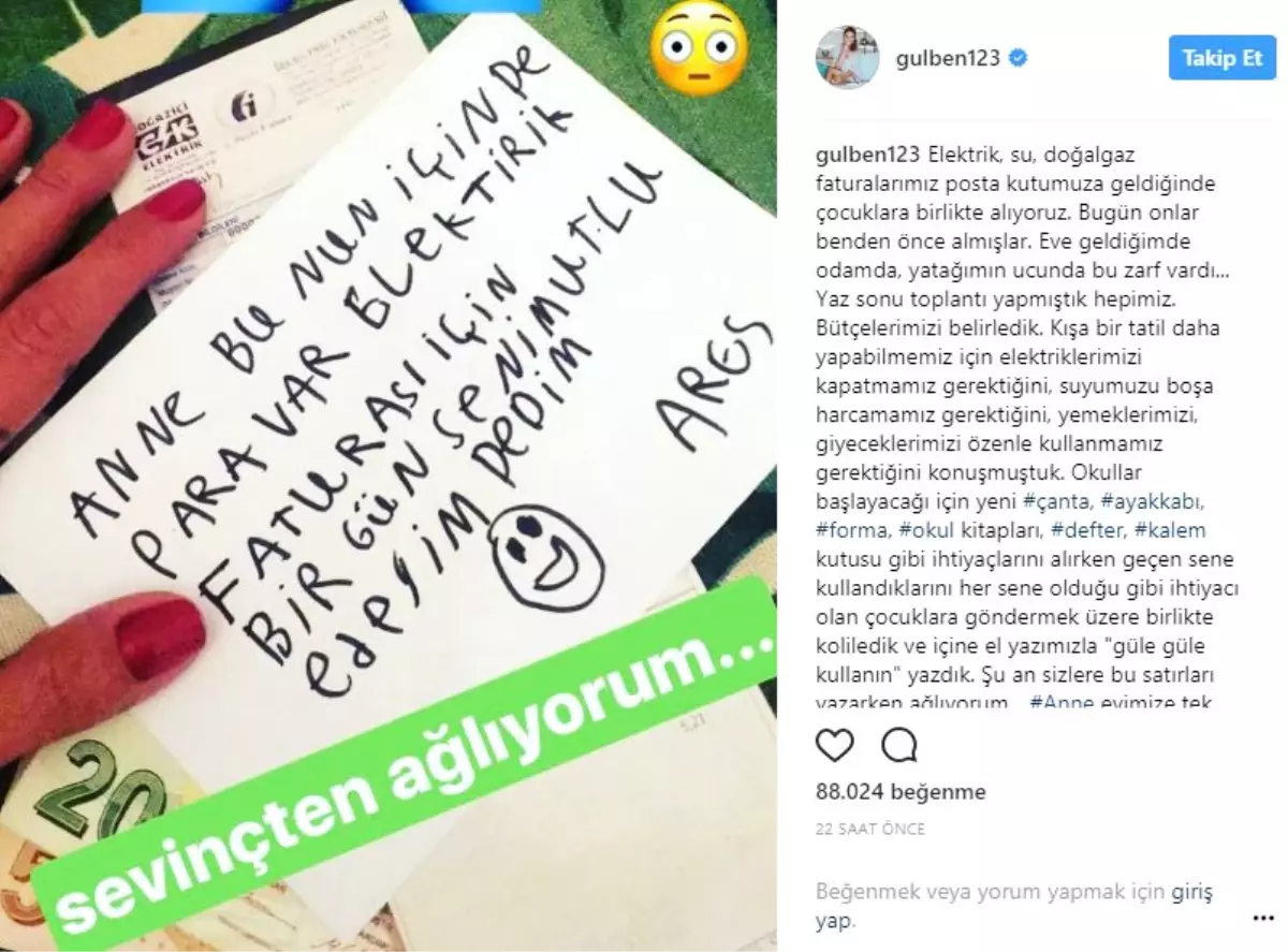 Gülben Ergen\'in Oğlu Ares\'in Yazdığı Hazin Mektup