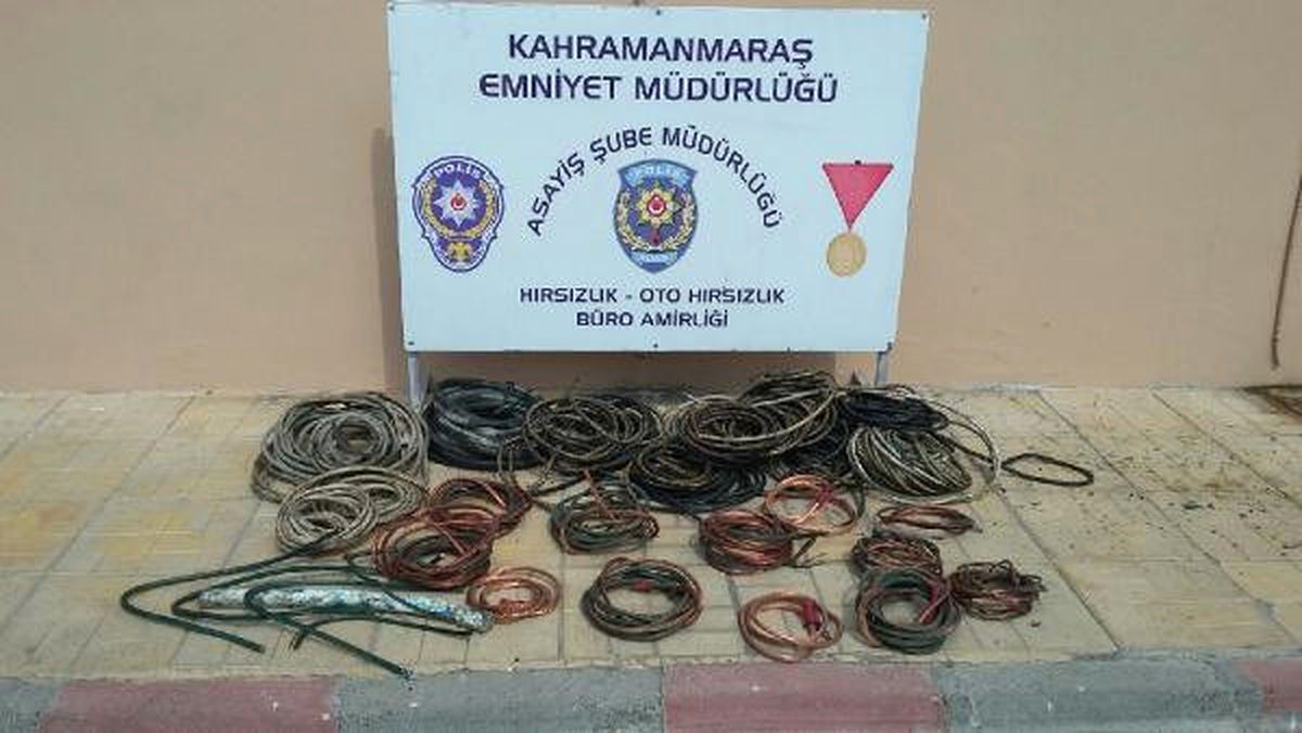 Kahramanmaraş\'ta Kablo Hırsızına Suçüstü