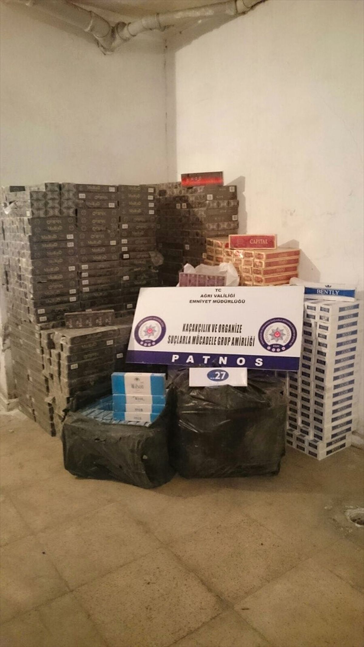 Patnos\'ta Kaçak Sigara Operasyonu