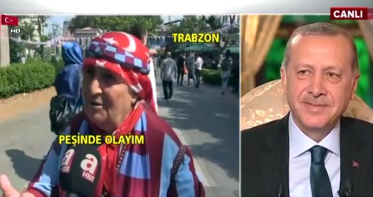 Trabzonlu Teyzeden Erdoğan\'nın Yüzünü Güldüren Türkü