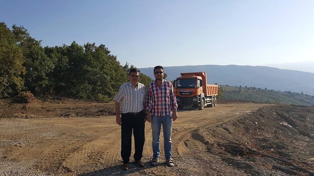 Başkan Yalçın, Ahi Dağı Yolundaki Çalışmaları İnceledi