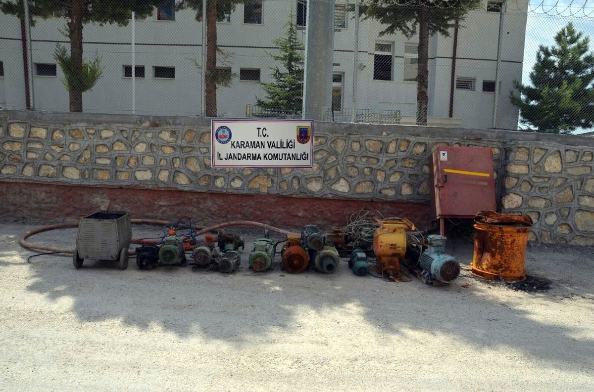 Karaman\'da Maden Ocağından Hırsızlık Yapan 3 Kişi Yakalandı