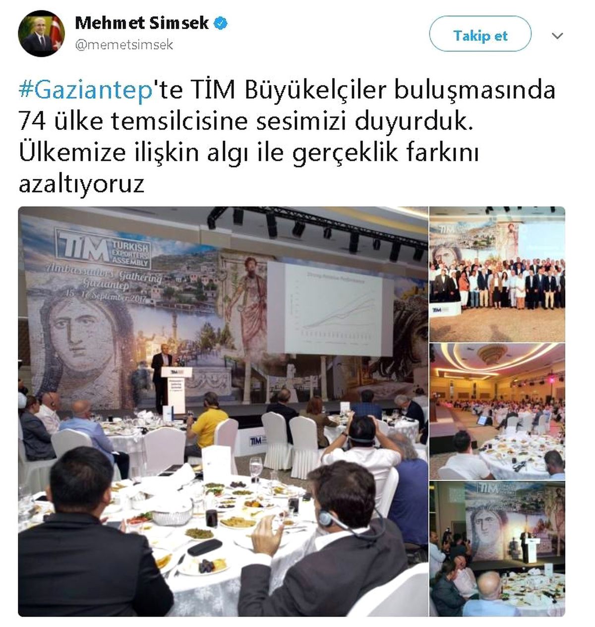 Başbakan Yardımcısı Şimşek: "74 Ülke Temsilcisine Sesimizi Duyurduk"