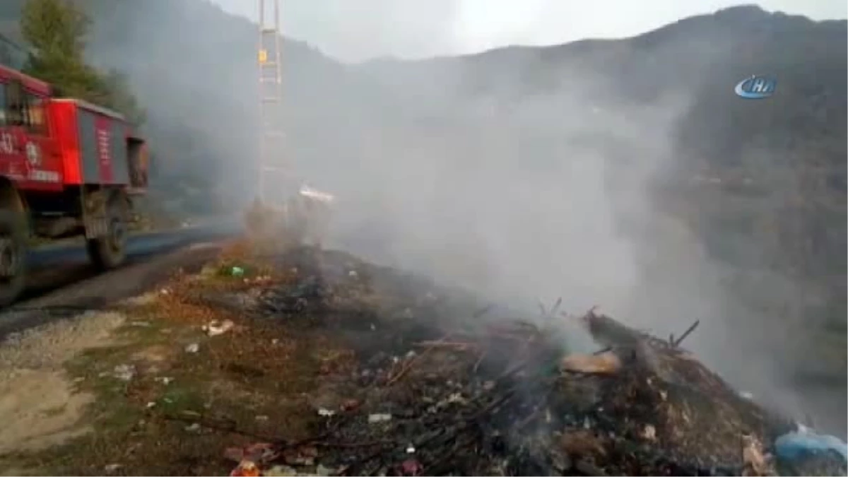 Kastamonu\'da Çöplük Alandı Yangın Çıktı