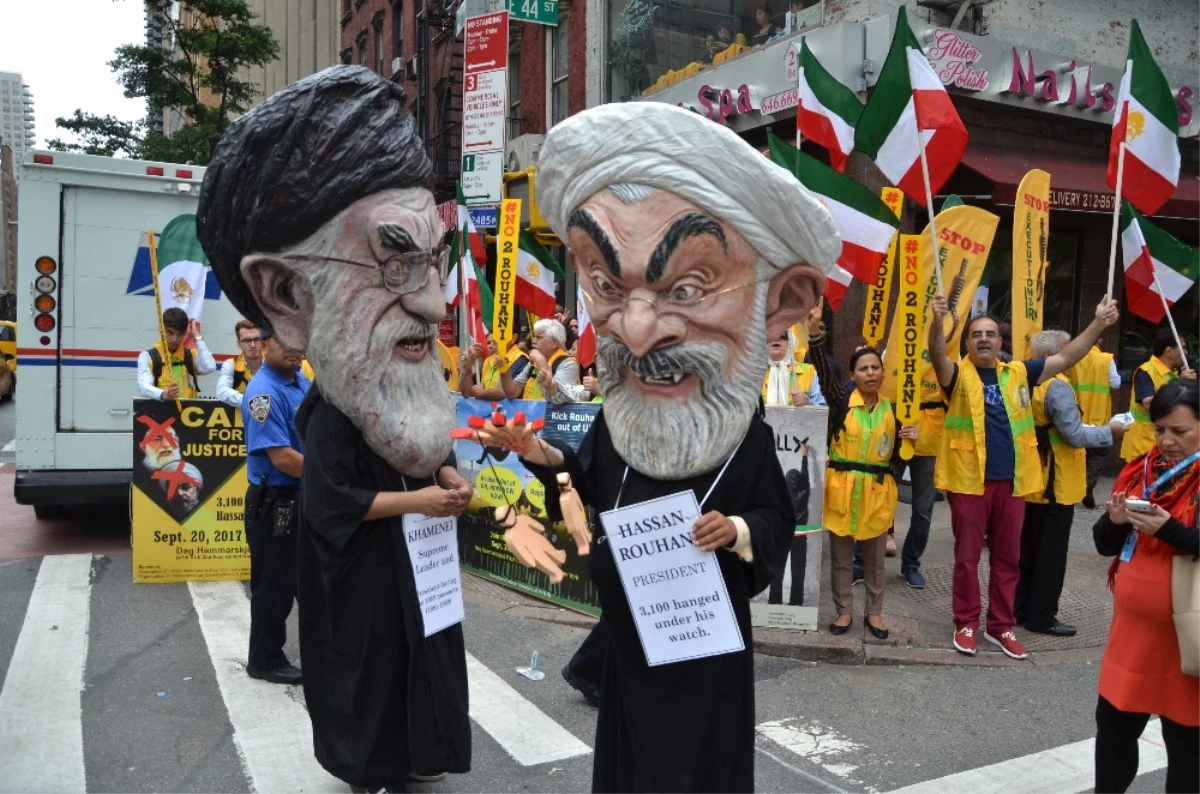 İran Cumhurbaşkanı Ruhani ABD\'de Protesto Edildi