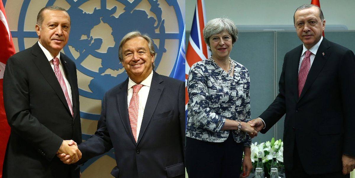 Erdoğan, May ve Guterres ile Görüştü