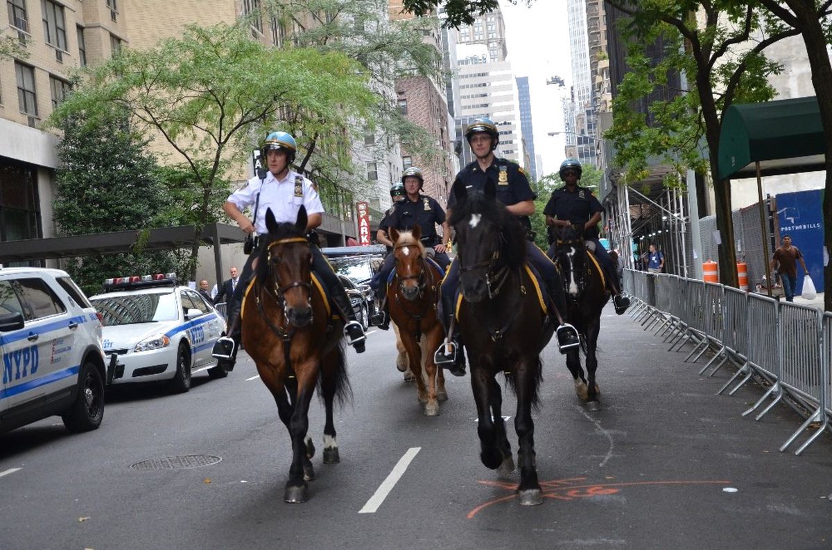 New York\'ta Atlı Polisler Turistlerin İlgi Odağı Oldu
