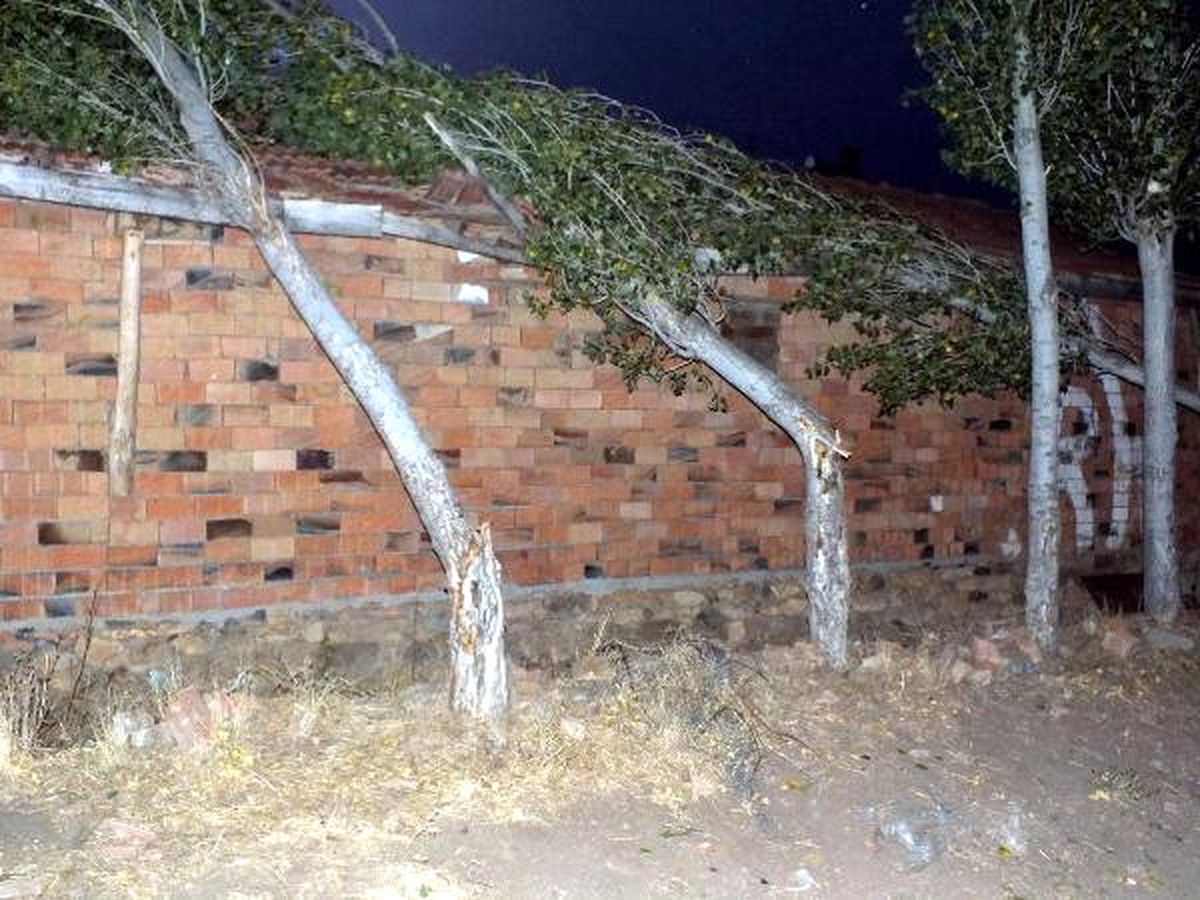 Yozgat\'ta Şiddetli Rüzgar Çatıları Uçurdu, Ağaçları Kökünden Söktü