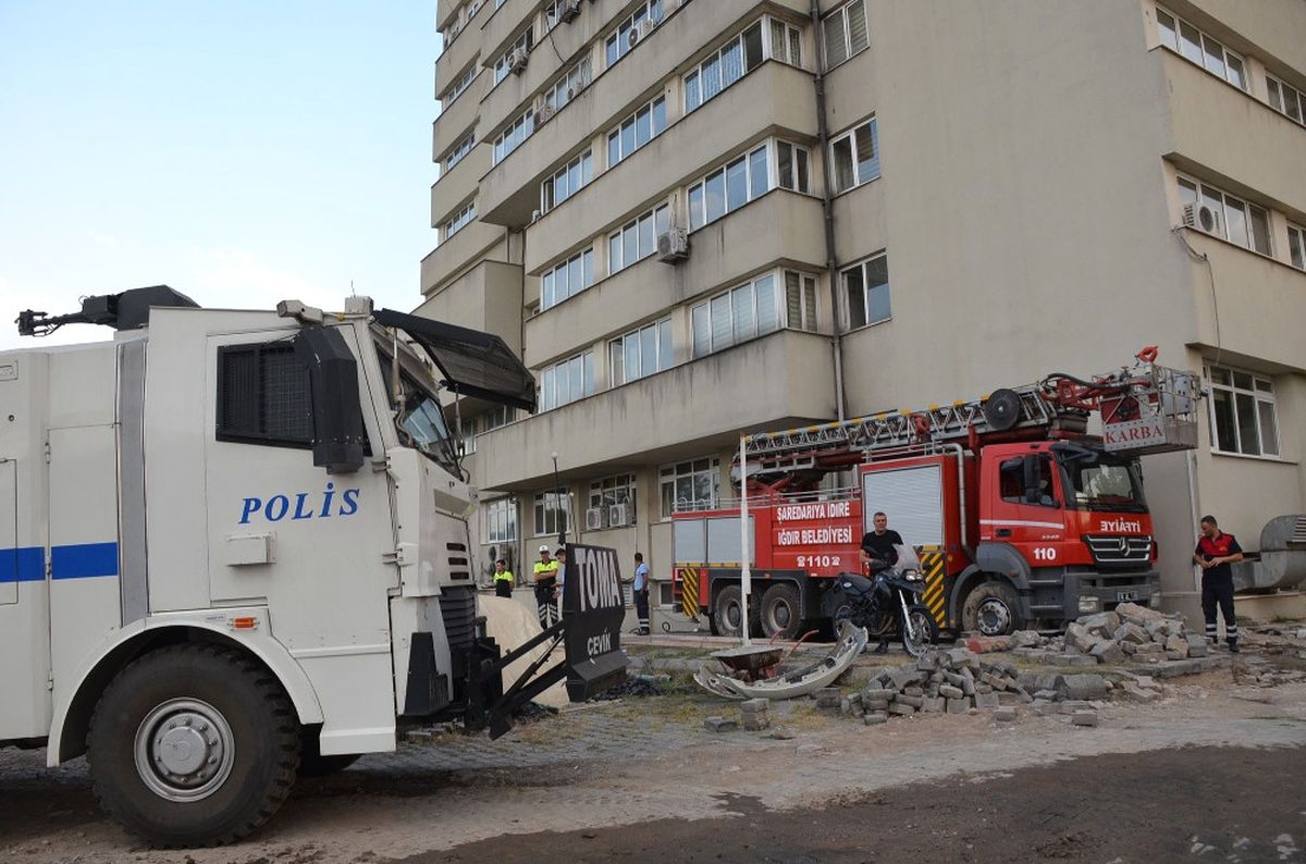 Iğdır Emniyet Müdürlüğünde Yangın