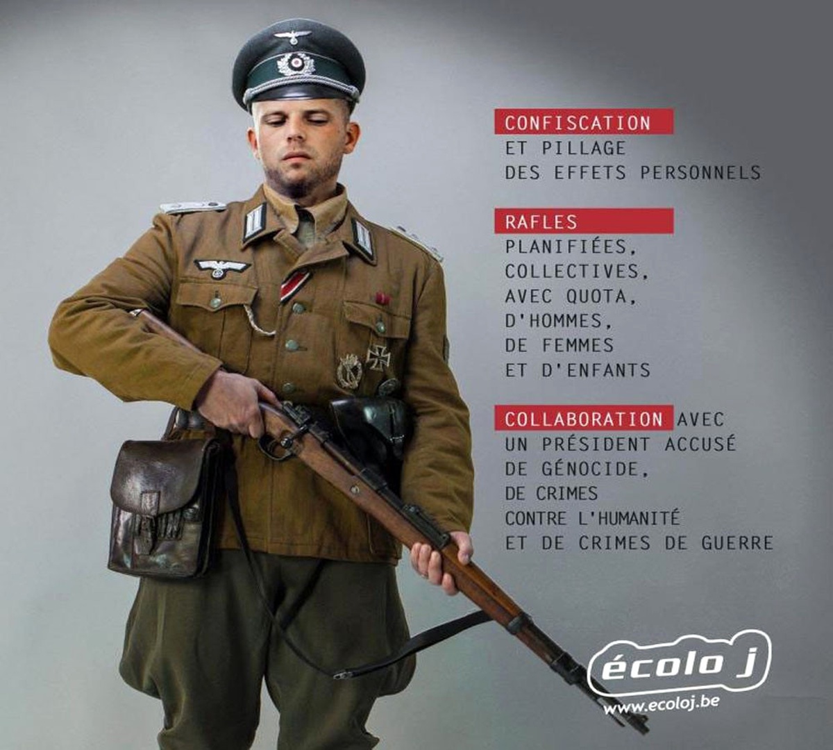 Belçikalı Bakan Nazi Askerine Benzetildi