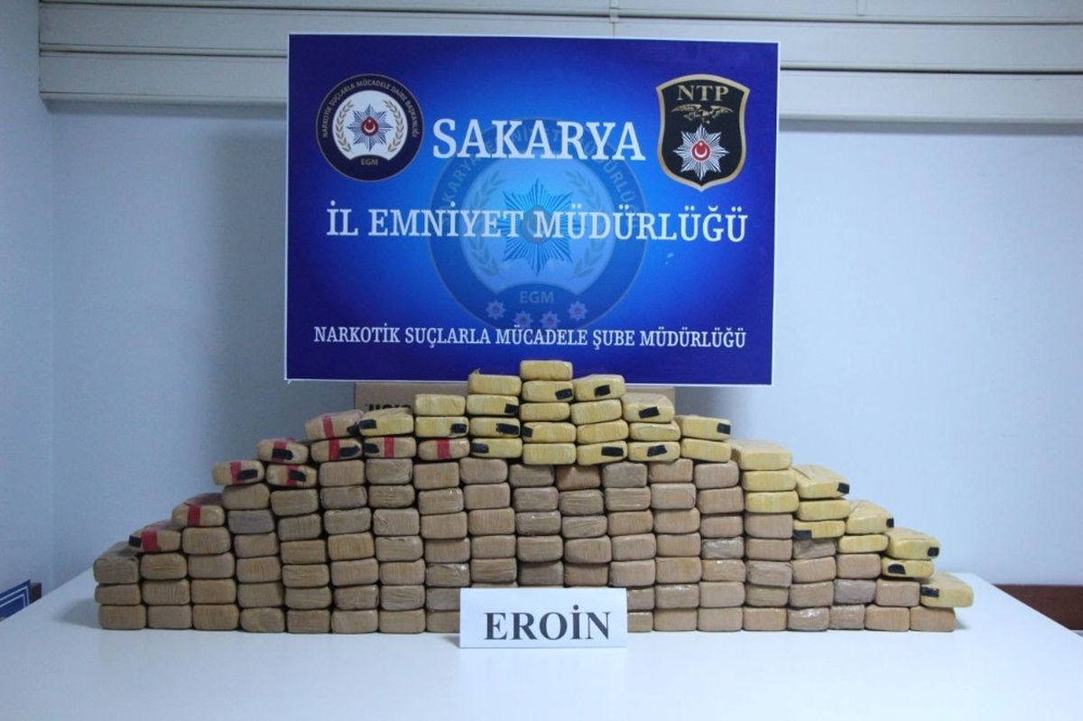Sakarya\'da 72 Kilogram Eroin Ele Geçirildi