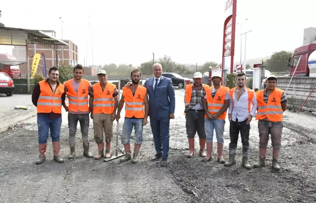 Tekkeköy\'den Sanayiye Beton Yol