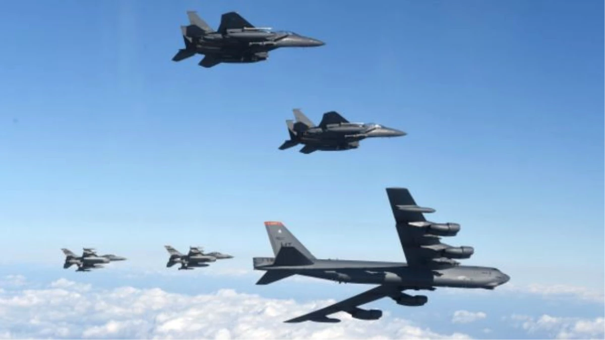 ABD Savaş Uçakları Kuzey Kore Sınırında Uçtu