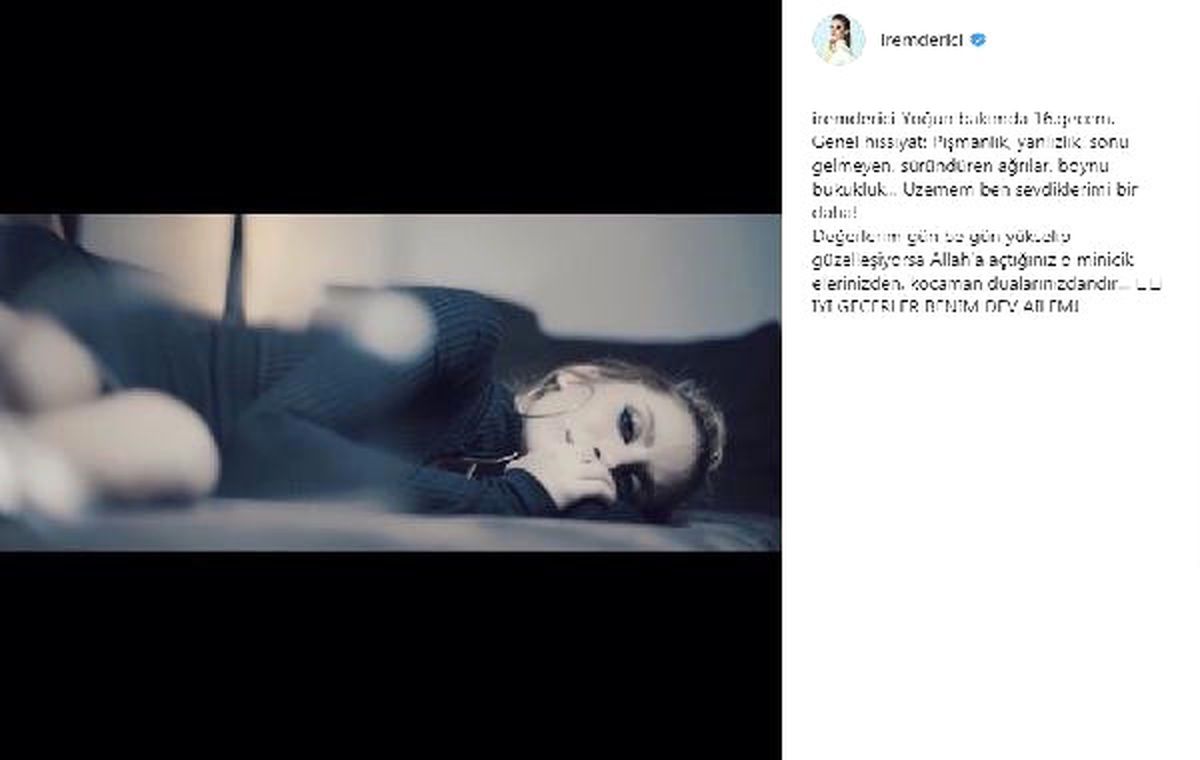 İrem Derici\'den Yoğun Bakımda Paylaşım