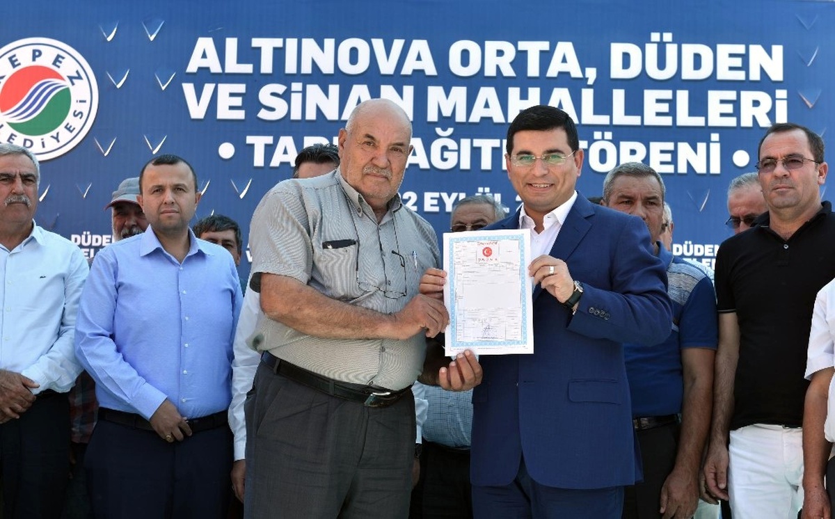 Kepez Belediyesi\'nden Altınova\'ya Tapu Müjdesi