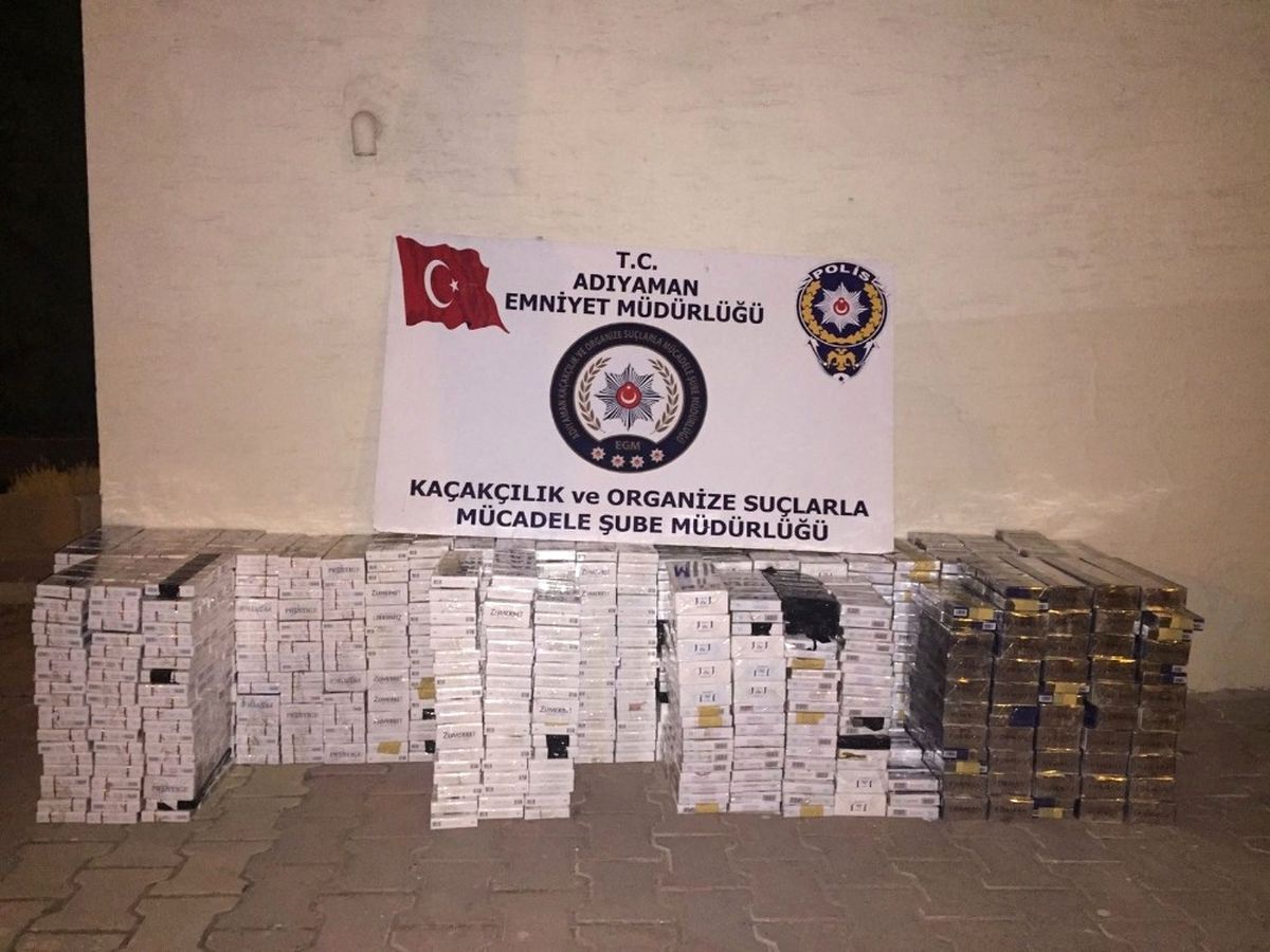 Adıyaman\'da Kaçak Sigara Ele Geçirildi