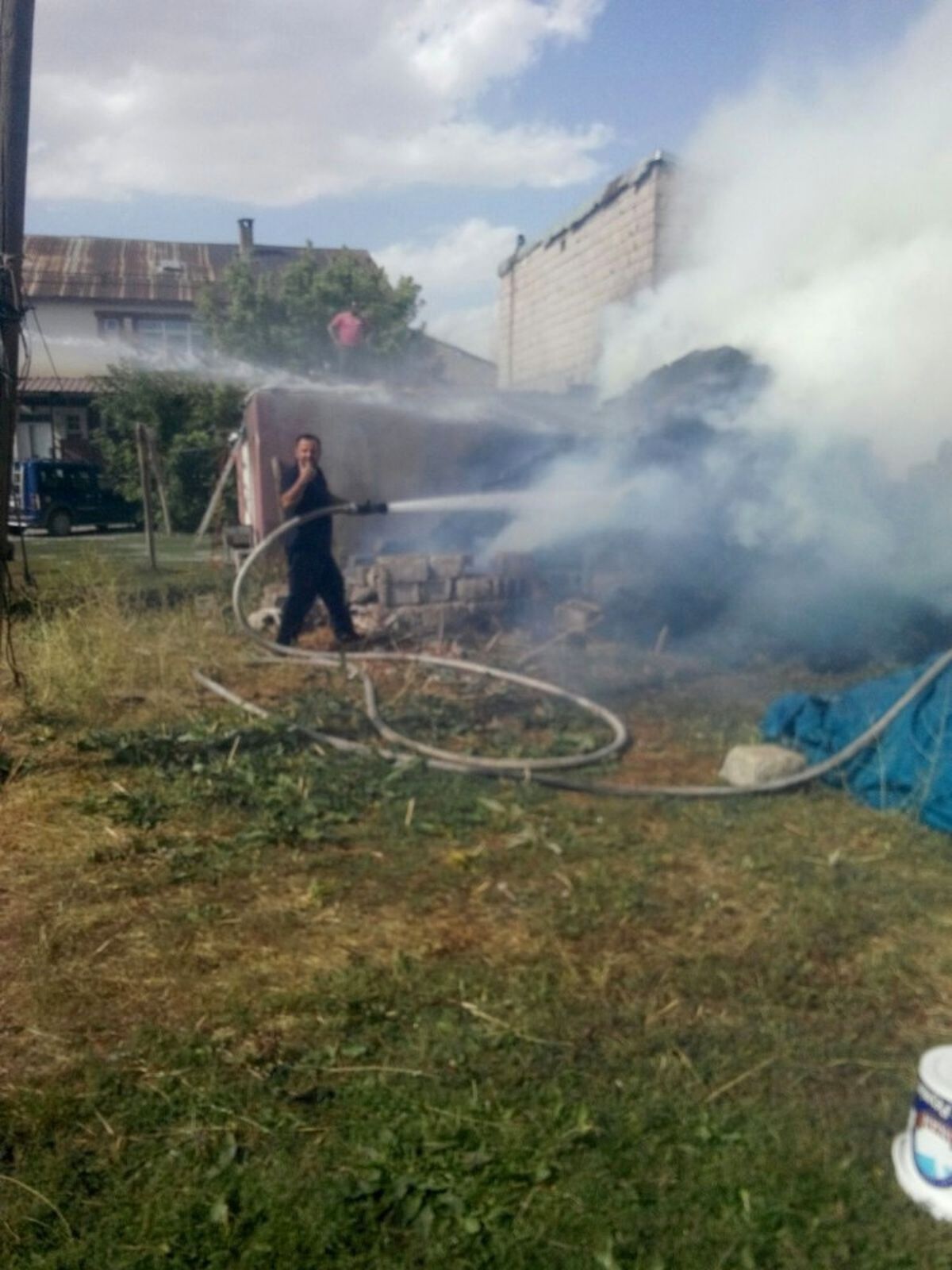 Ağrı\'da Çıkan Yangında Ev Kullanılamaz Hale Geldi