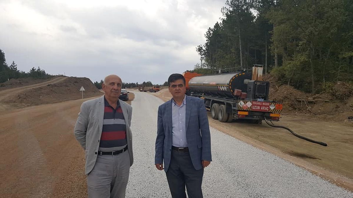 Başkan Yalçın, Ahı Dağı Yolundaki Çalışmaları Yerinde İnceledi