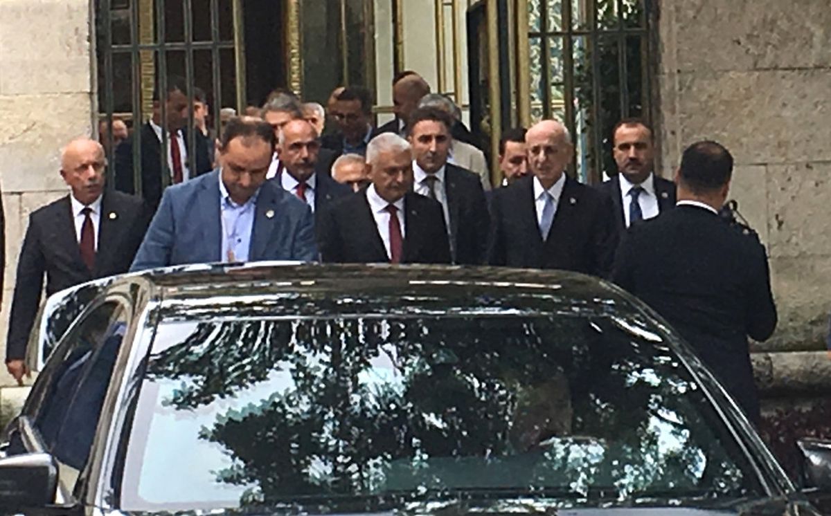 TBMM Başkanı Kahraman ile Başbakan Yıldırım Görüştü