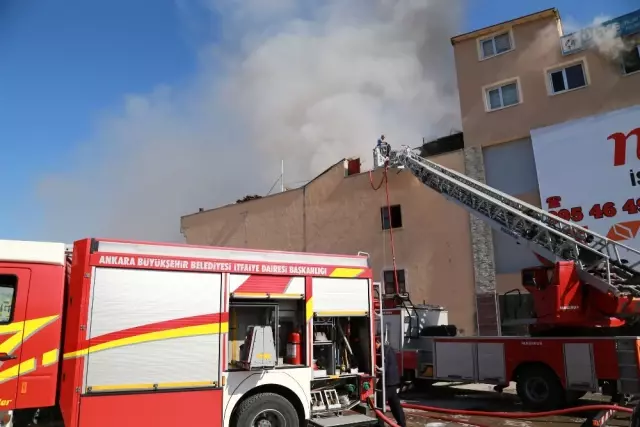 Ankara'da İş Yerinde Korkutan Yangın - Son Dakika