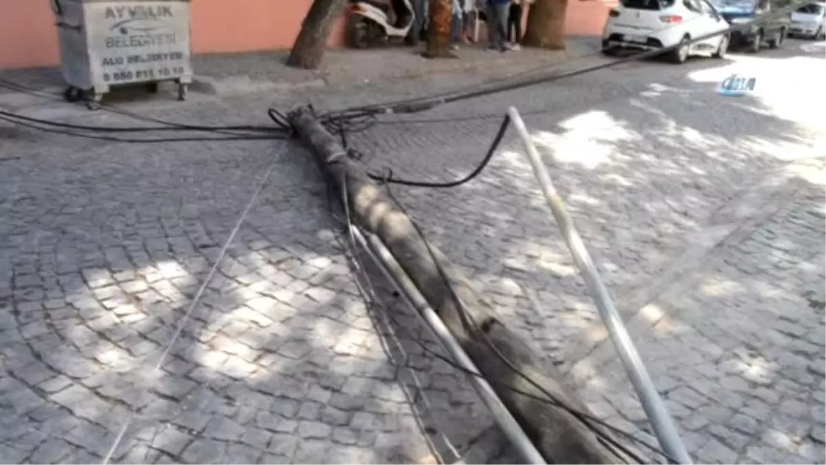 Çürüyen Telefon Direği Yaşlı Kadının Üstüne Devrildi