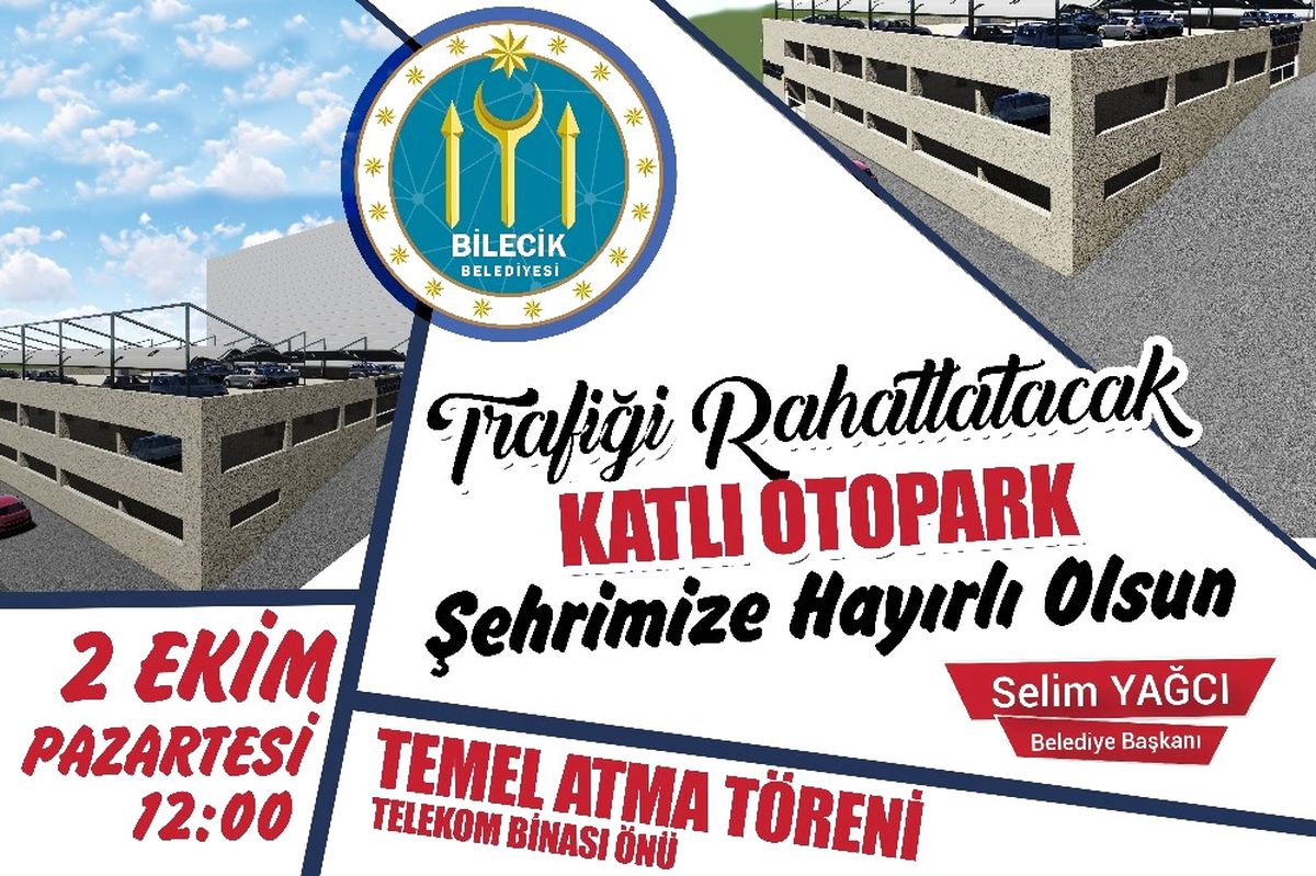 Bilecik\'in Park Sorununu Rahatlatacak Katlı Otoparkın Temeli Atılıyor