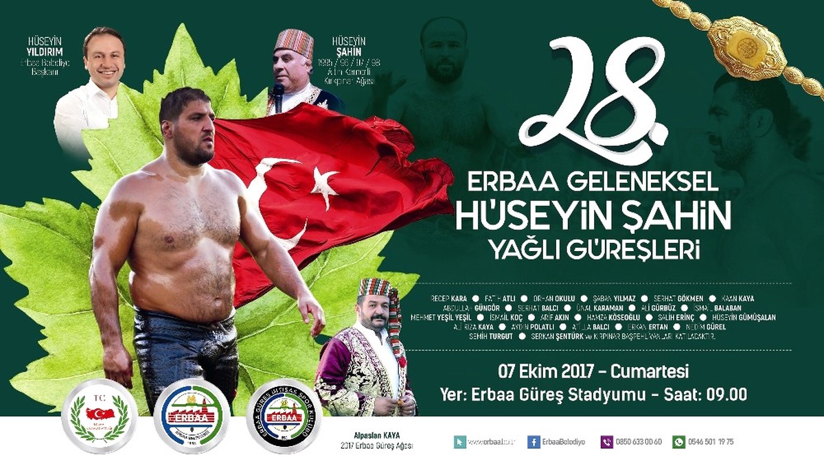 28\'inci Hüseyin Şahin Yağlı Güreşleri 7 Ekim\'de Yapılacak