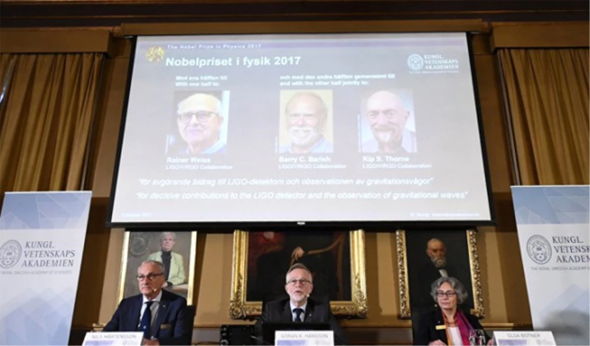 2017 Nobel Fizik Ödülü\'nün Sahipleri Belli Oldu