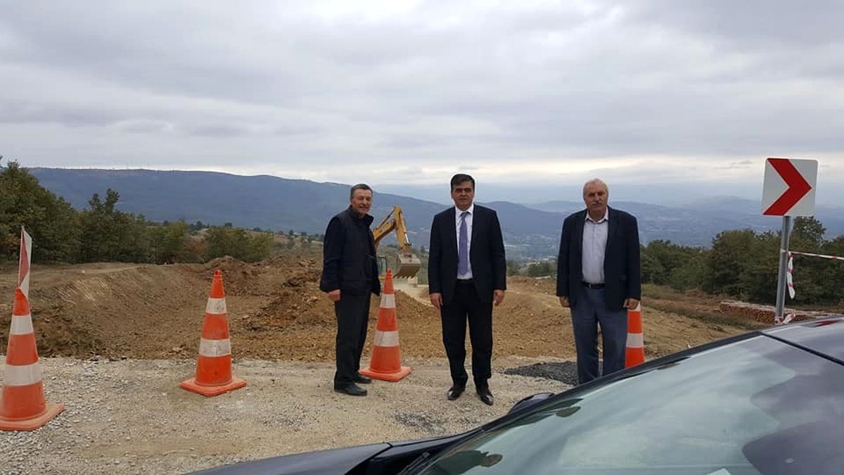 Başkan Yalçın, Ahı Dağı Yolundaki Çalışmaları İnceledi