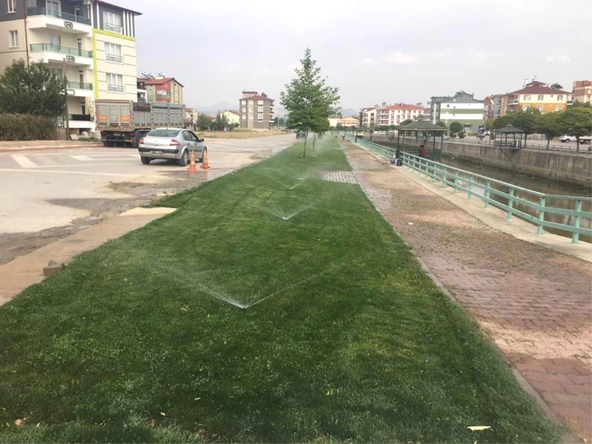 Beyşehir\'de Parklarda Otomatik Sulama Sistemi Tasarrufu