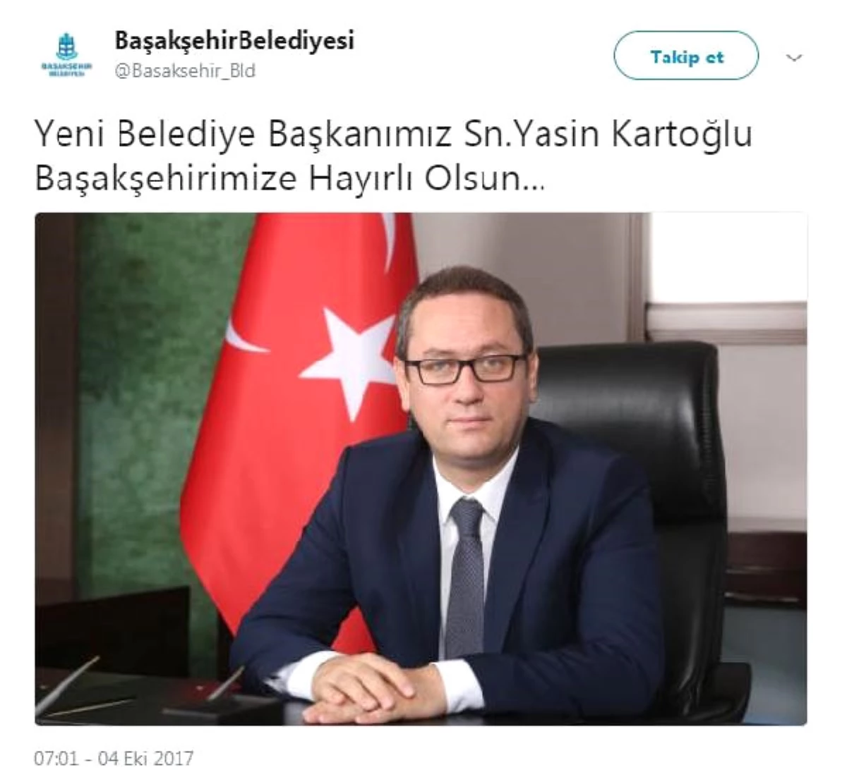 Ek Bilgi ve Fotoğraflarla Yeniden) - Başakşehir\'in Yeni Belediye Başkanı Yasin Kartoğlu