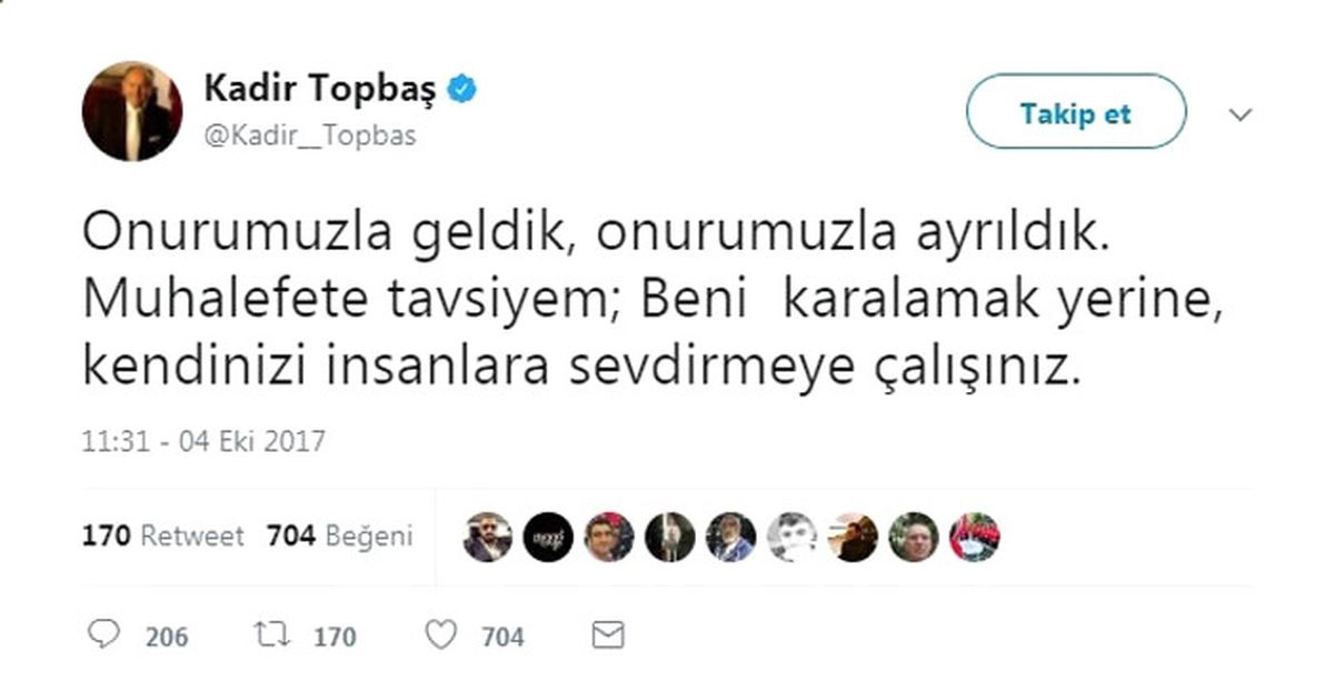 Kadir Topbaş\'tan Kemal Kılıçdaroğlu\'na Yanıt