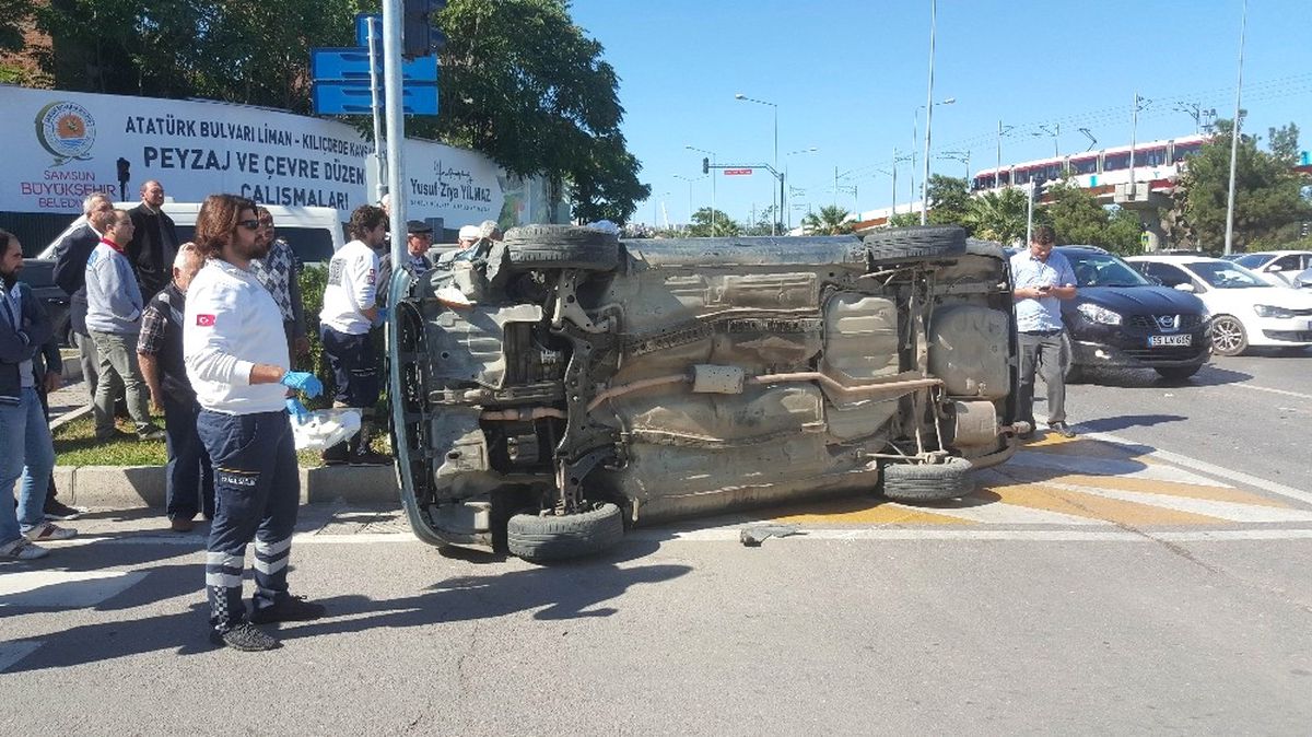 Samsun\'da Zincirleme Trafik Kazası