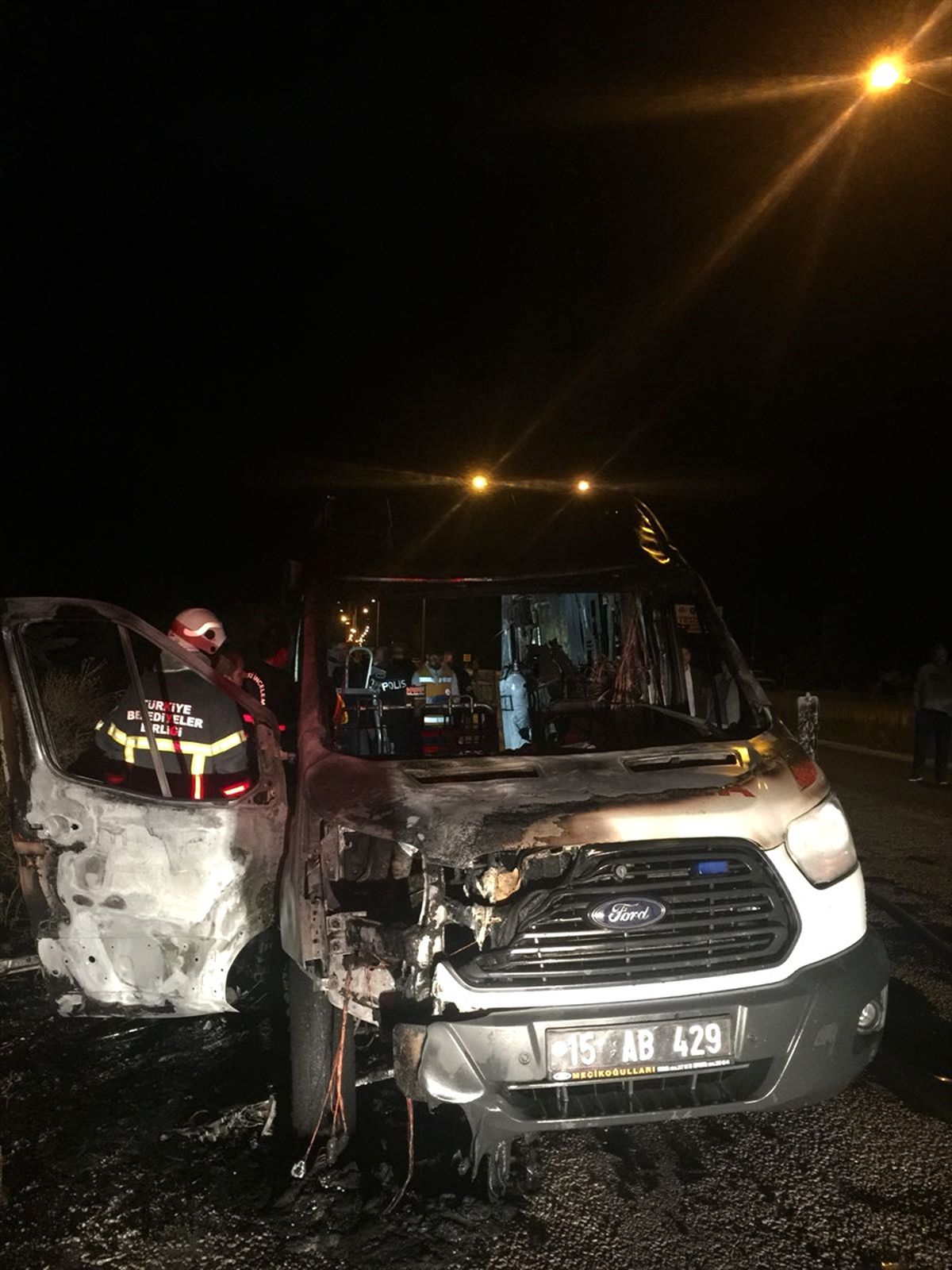 Burdur\'da Ambulansta Yangın Çıktı Hasta Öldü