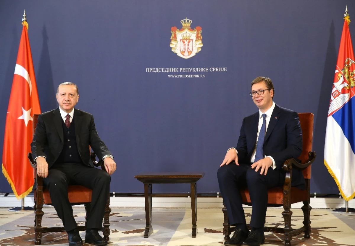 Erdoğan Aleksandar Vuçiç ile Görüştü