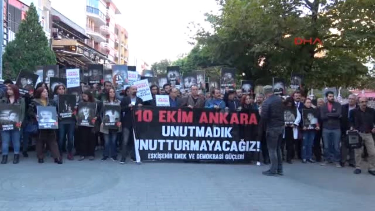 Eskişehir Ankara\'daki Bombalı Saldırı, 2\'nci Yılında Eskişehir\'de Protesto Edildi