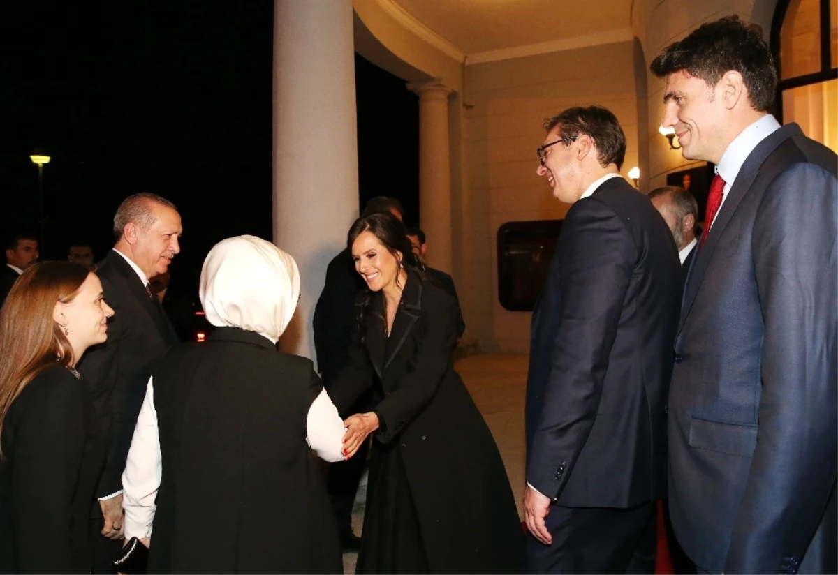 Cumhurbaşkanı Erdoğan, Sırbistan\'da Akşam Yemeğine Katıldı
