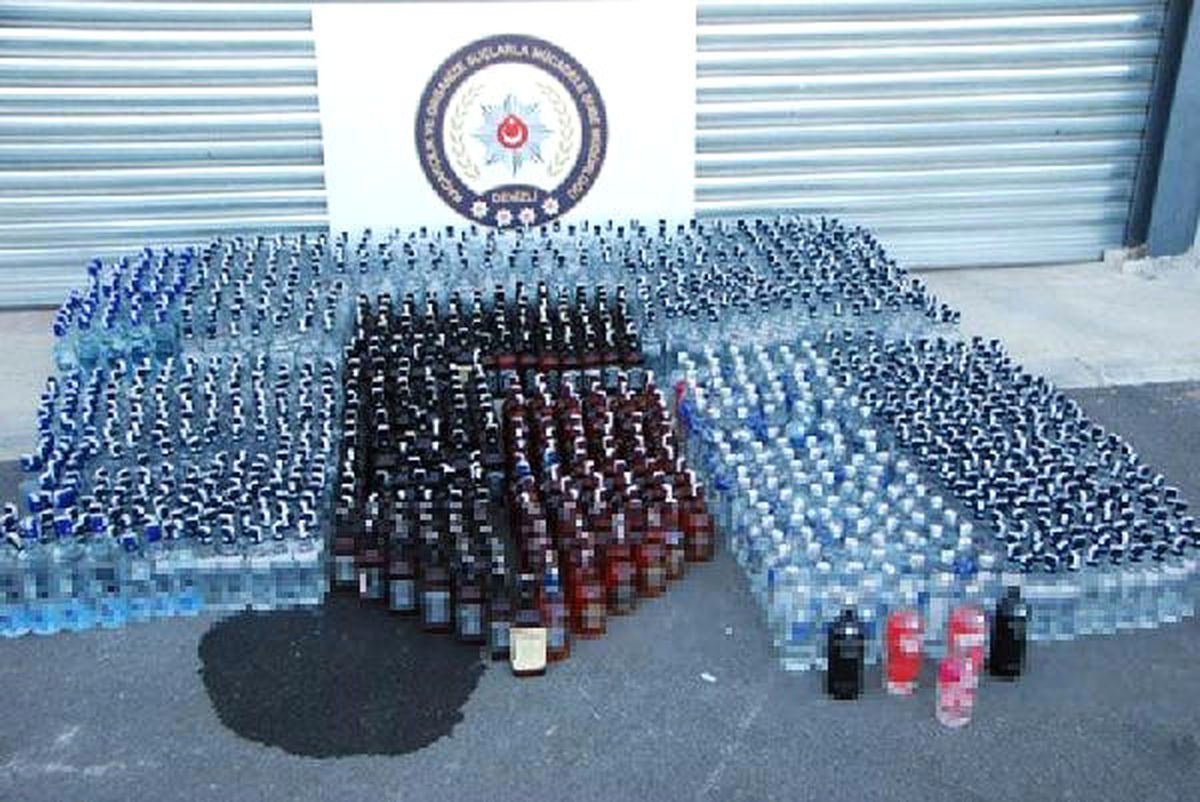 Depodaki Operasyonda Sahte İçki Ele Geçirildi