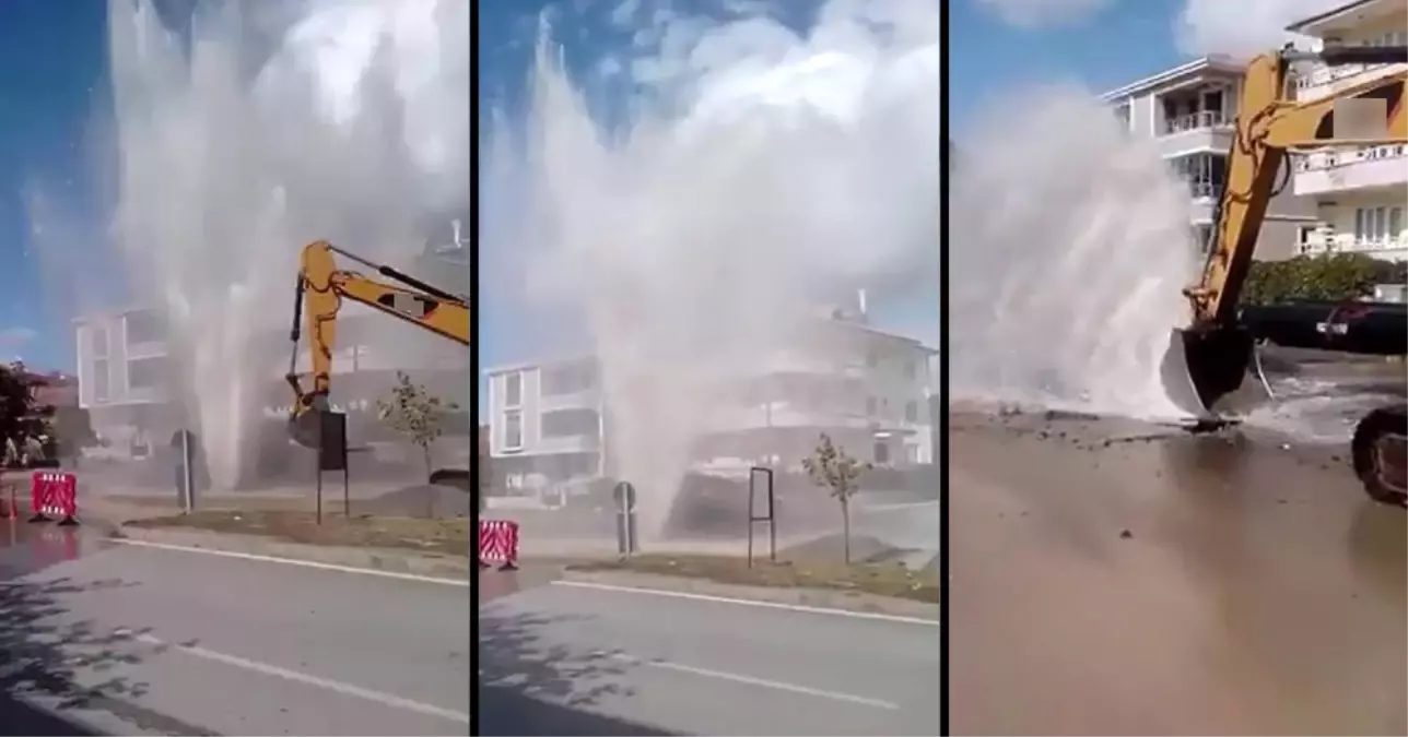 Erzincan\'da Su Borusu Patladı, Yollar Göle Döndü