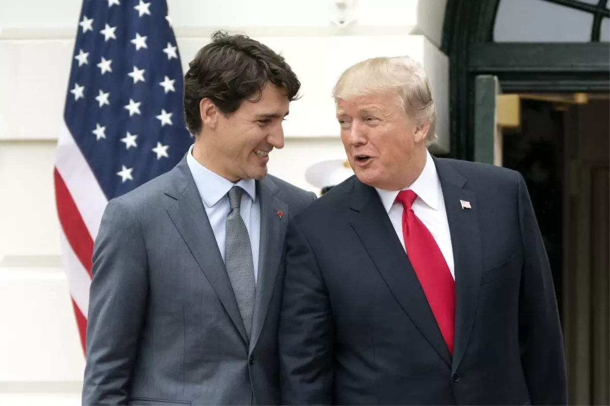 Trump, Kanada Başbakanı Trudeau ile Bir Araya Geldi