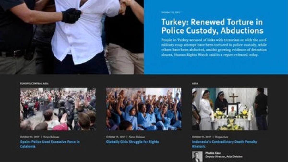 İnsan Hakları İzleme Örgütü Türkiye Raporu: Gözaltında İşkence ve İnsan Kaçırma