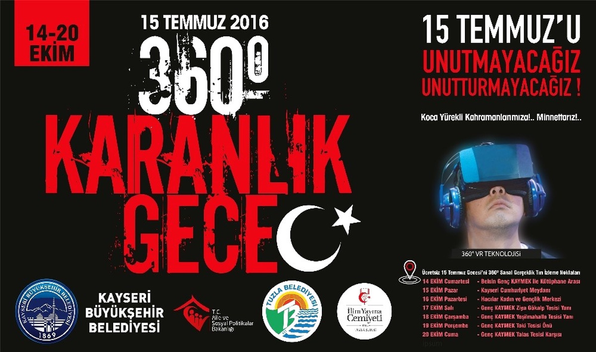 15 Temmuz Sanal Gerçeklik Tırı Kayseri\'ye Geliyor