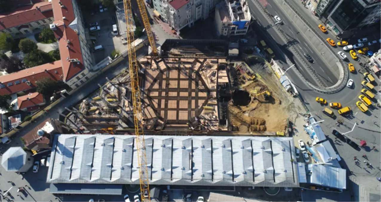 Taksim Camii\'nin Son Durumu Havadan Görüntülendi