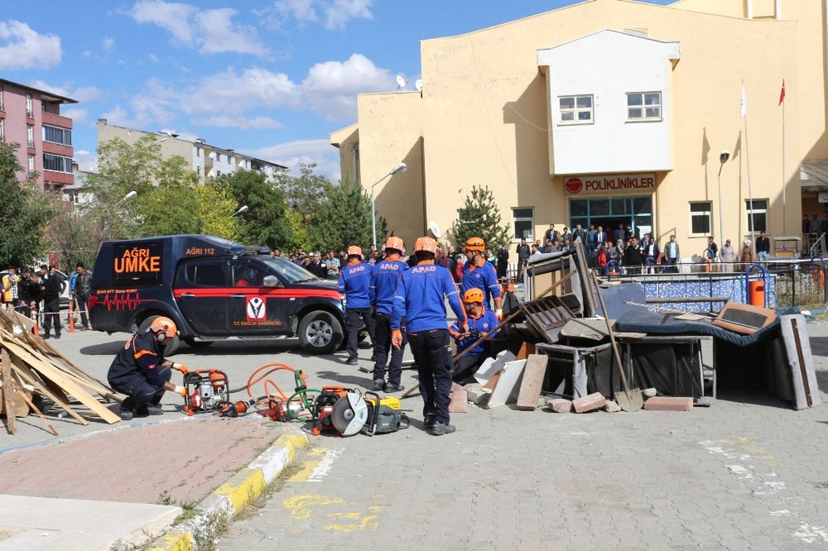 Ağrı\'da Deprem ve Yaygın Tatbikatı