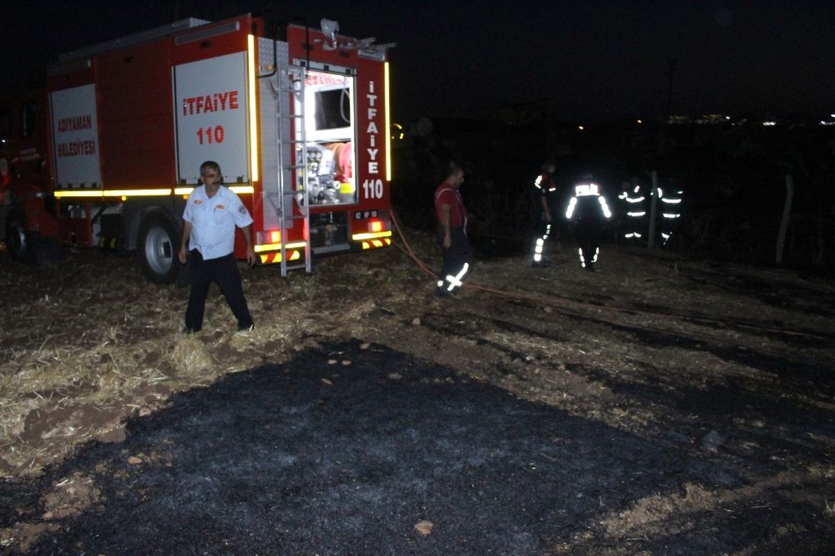 Anız Yangını Kurum Bahçesine Sıçradı