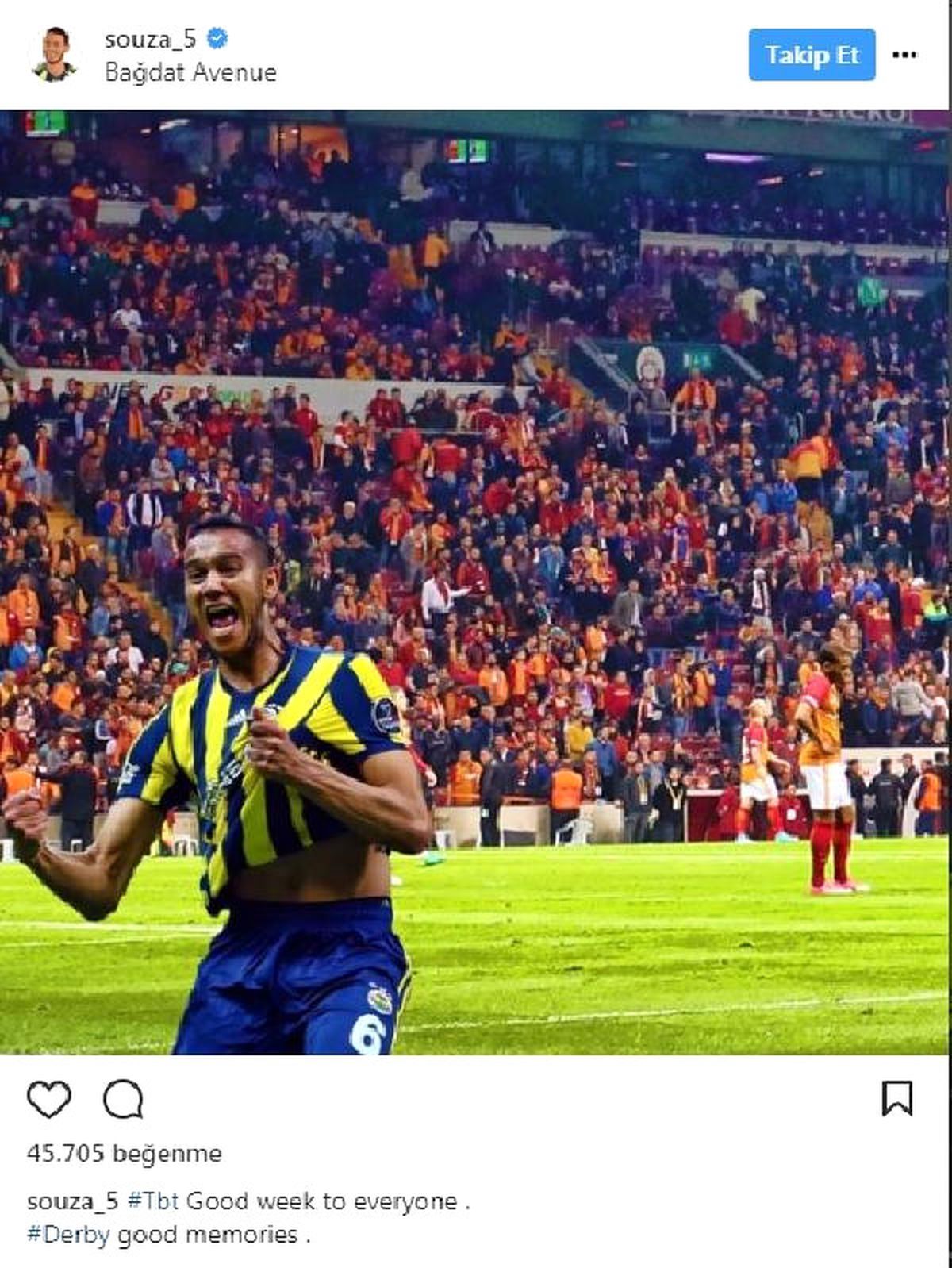 Josef de Souza\'dan Derbi Göndermesi